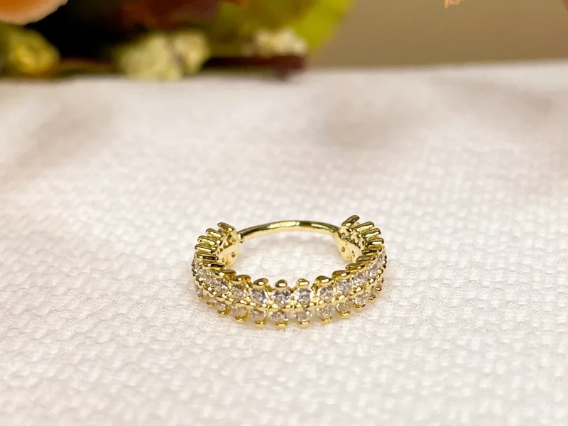 Argola Coroa Filete Duplo